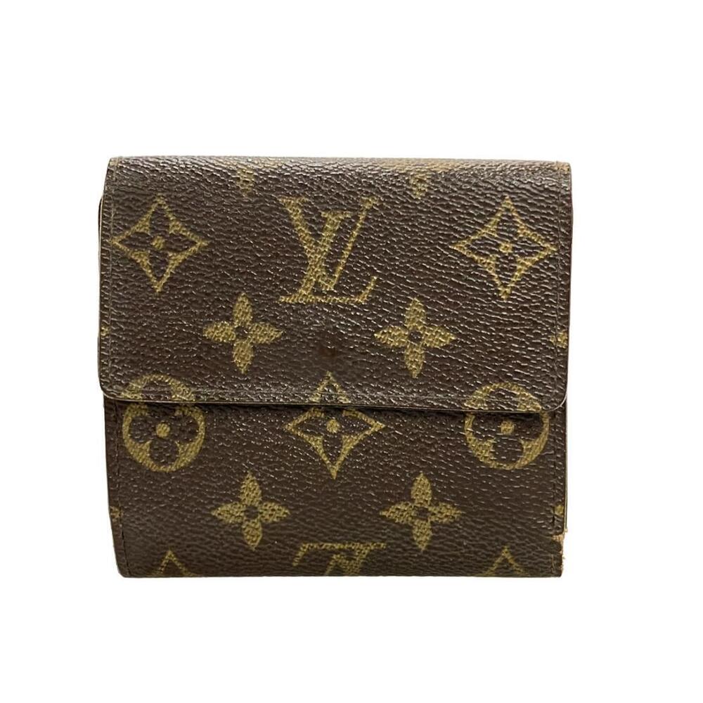 Louis Vuitton Double Hook Tri fold Wallet Monogram Portemonnaie Billet Carte